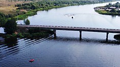 #1100. Благуново. Участок 17 соток (баня, гараж, гостевой дом 104 м2) на берегу Эры.